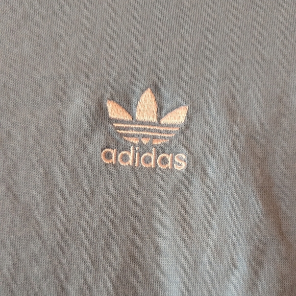 Adidas Cropped Light Blue Tee - Picture 2 of 4
